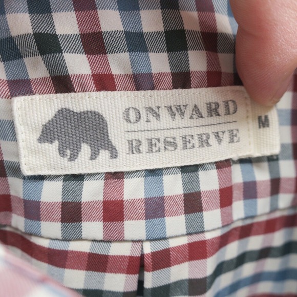 Onward Reserve Long Sleeve Button Up Shirt Mens M Classic Fit - Picture 9 of 10
